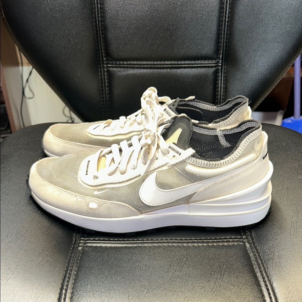 Nike Waffle Knit Sneakers (Cream)